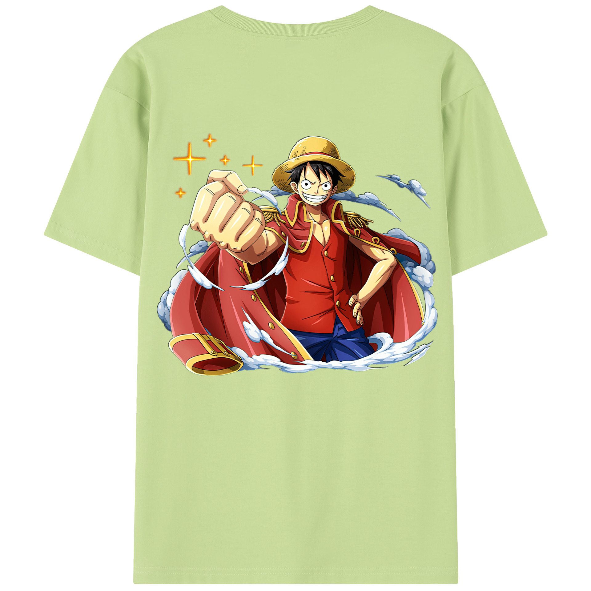 ワンピース モンキー・D・ルフィ ONE PIECE Monkey D. Luffy 綿100％半袖Tシャツ（背面プリント）